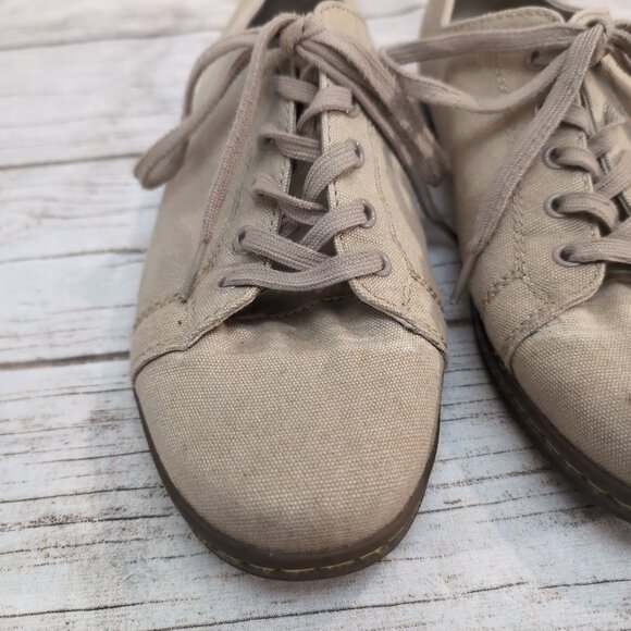 Dr. Martens Lester Canvas Oxford Shoes Beige Low-Top Casual – Men’s 11 - Picture 3 of 10